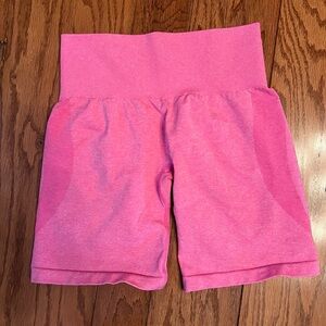 NVGTN Pink Seamless Biker Shorts High Waisted Gym Workout S NWT